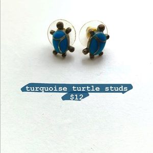 Turquoise Turtle Studs